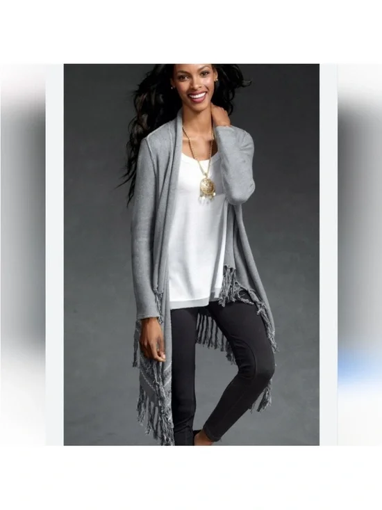 CAbi Prairie Wrap Open Front with Fringe - Picture 5 of 6